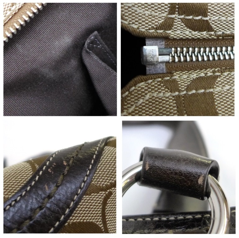 コーチ COACH トートバッグ ソーホーシグネチャージップサッチェル バックル 5089 チョコ カーキ キャンバス レザー レディース 【中古】 (39251) コーチ COACH トートバッグ ソーホーシグネチャージップサッチェル バックル 5089 チョコ カーキ キャンバス レザー レディース 【中古】 (39251)
