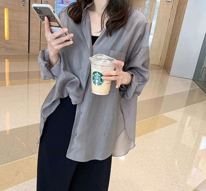トップス シャツ 白シャツ 袖あり 長袖 襟付き 透け感 シースルー かわいい 大人可愛い シンプル カジュアル おしゃれ お洒落 かっこいい エキゾチック 襟付き シャツ レディース 長袖 白 トップス 春 秋 ブラウス