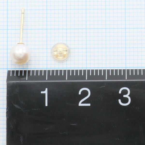 K18 18金 YG イエローゴールド ピアス パール 総重量約0.7g ジュエリー 中古