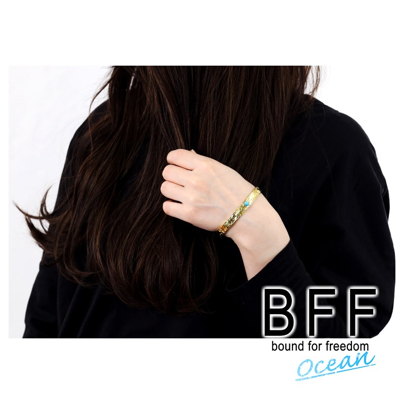 BFF ハワイアンバングル 幅8mm [bffb006-g]