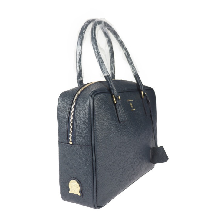 新品未使用展示品 ADMJ エーディーエムジェイ ハンドバッグ ACS01435 ボストンバッグ シュリンクレザー ネイビー ゴールド金具 スリム ショルダーバッグ 本物保証 中古 新品未使用展示品 ADMJ エーディーエムジェイ ハンドバッグ ACS01435 ボストンバッグ シュリンクレザー ネイビー ゴールド金具 スリム ショルダーバッグ 本物保証 中古