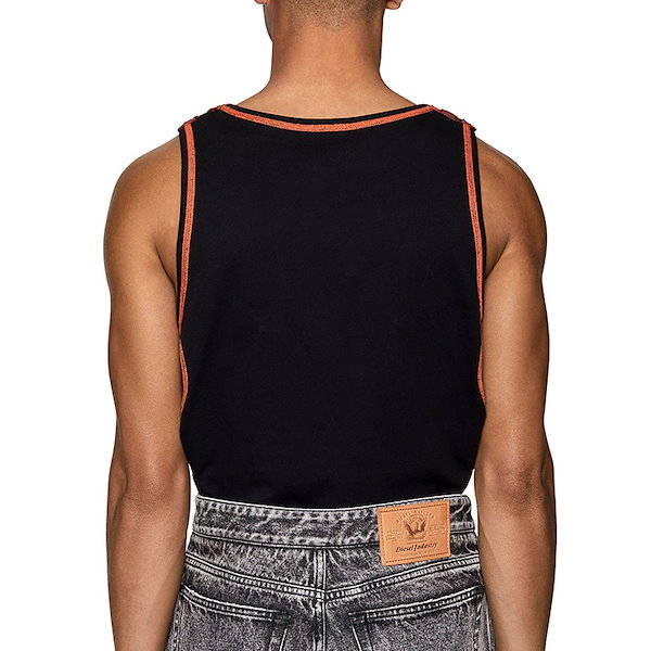 DIESEL◆ノースリーブカットソー/--/--/BLK/0jasb Qoo10] DIESEL ノースリーブカットソー タンクトップ メ