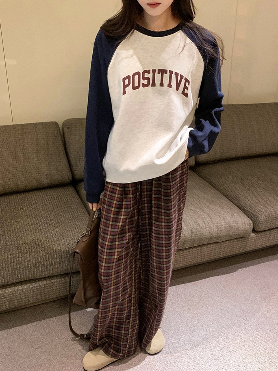 カジュアル コントラストカラー 花柄 スウェット レディース 春春冬春 新作 百掛け トップス カジュアル コントラストカラー 花柄 スウェット レディース 春春冬春 新作 百掛け トップス