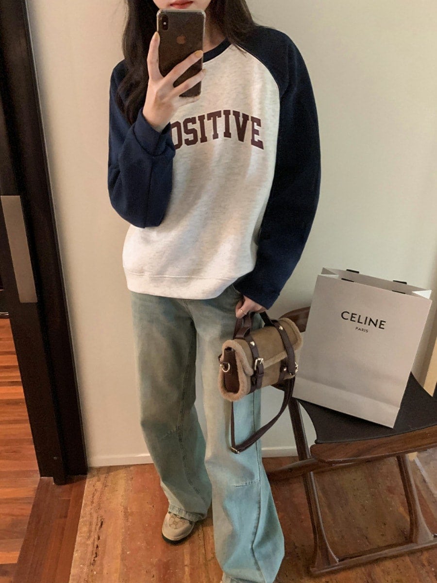 カジュアル コントラストカラー 花柄 スウェット レディース 春春冬春 新作 百掛け トップス カジュアル コントラストカラー 花柄 スウェット レディース 春春冬春 新作 百掛け トップス