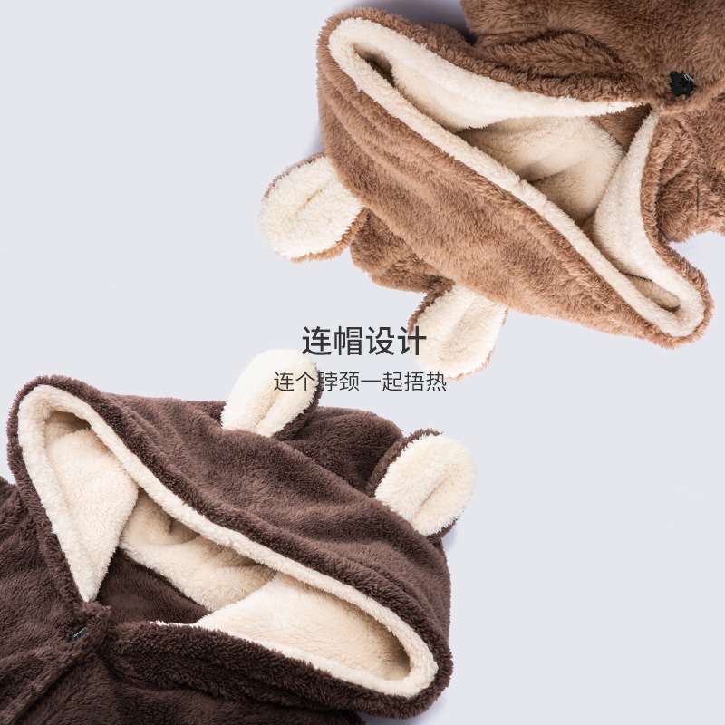 ペアパジャマ カップル 秋冬 暖かい 厚手 フランネル 大きいサイズ冬のサンゴの绒のカップルのパジャマの女性漫画帽子を着ることができます男性スポット厚いフランネル家居服 ペアパジャマ カップル 秋冬 暖かい 厚手 フランネル 大きいサイズ冬のサンゴの绒のカップルのパジャマの女性漫画帽子を着ることができます男性スポット厚いフランネル家居服