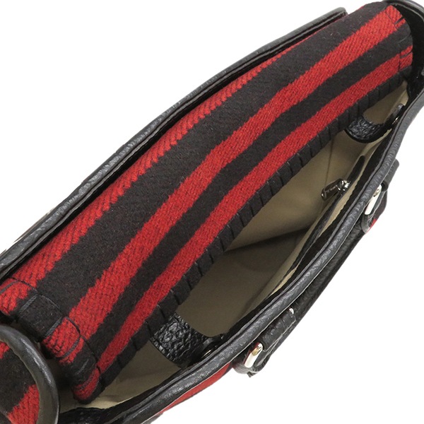 ルイヴィトン LOUIS VUITTON トートバッグ カバ ヴェイル ウール レザー ブラック×レッド シルバー金具 黒 赤 M95241 AR0076【中古】