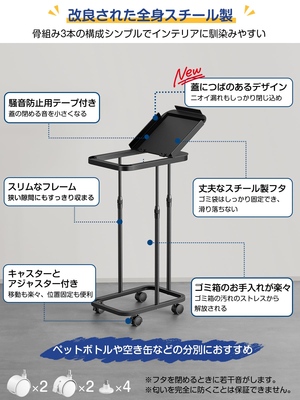 [高さ伸縮可]ゴミ袋ホルダー 20L～90L対応 TTWO ゴミ箱 蓋付き におい遮断 分別ゴミ箱 塵袋ホルダー 30L 45Ｌなど ゴミ袋スタンド ゴミ捨て簡単 ポリ袋ラック レジ袋スタンド リサイ
