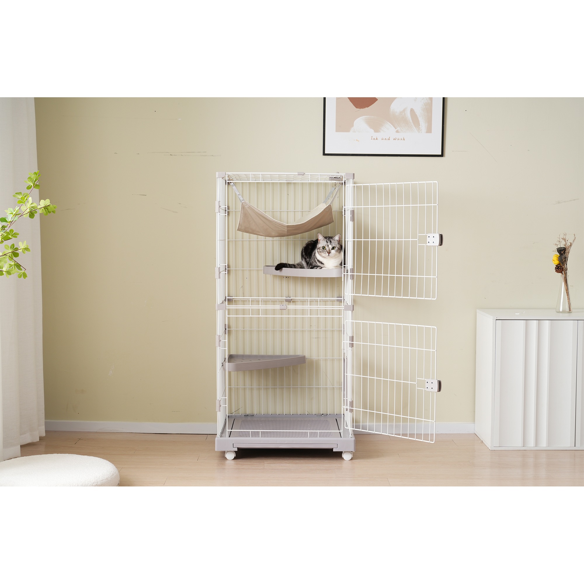 猫 掃除しやすいトレーケージ キャットケージ 2段 多頭飼い 引き出しトレー 自由組み合わせ 猫ドア キャットハウス ペット ゲージ 猫 ゲージ 大型 キャスター付き ハンモックネコ ハウス 留守 猫 掃除しやすいトレーケージ キャットケージ 2段 多頭飼い 引き出しトレー 自由組み合わせ 猫ドア キャットハウス ペット ゲージ 猫 ゲージ 大型 キャスター付き ハンモックネコ ハウス 留守