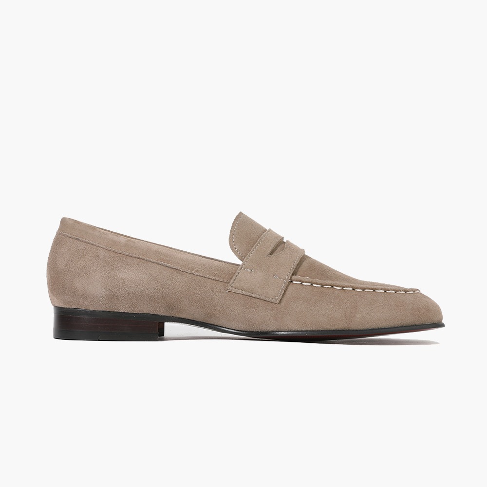 スエード ペニーローファーメンズ 本革 Uチップ ローファー メンズ 軽量 韓国ファッション靴 AB