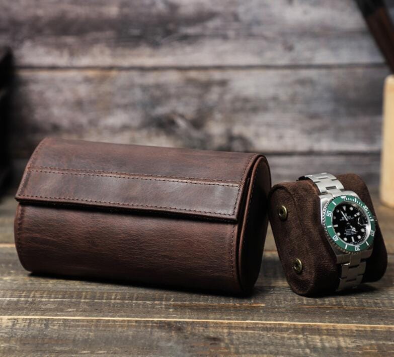 売れ 父の日 腕時計ケース 本革 牛革 復古 時計ケース 2本用 長方形 ウオッチケース 収納ボックス コレクションケース 持ち運び 便利コンパクト プレゼント 見せる収納 メンズ 高級コーヒー 収納