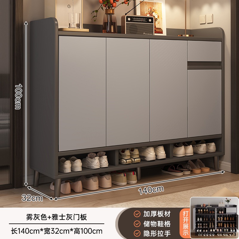 ソリッドウッドシューズキャビネット家庭用ドア入り口新しい2024人気