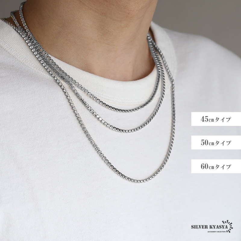 ステンレス マリアネックレス テニス [n904]