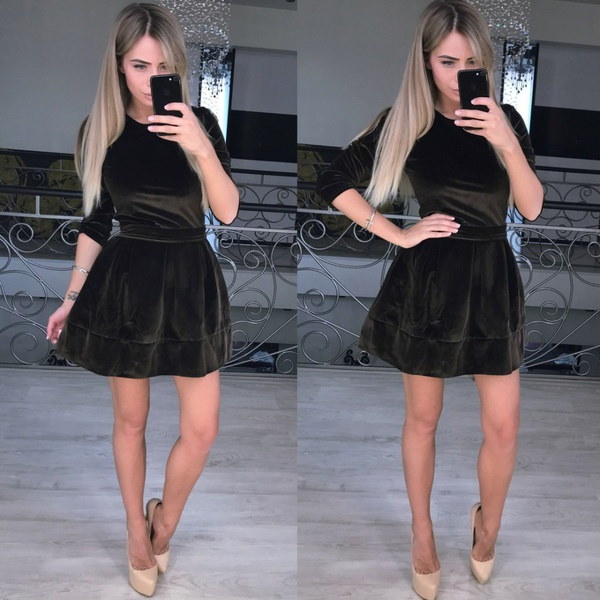 女性のカクテル包帯ミニPleucheドレスエレガント 女性のカクテル包帯ミニPleucheドレスエレガント