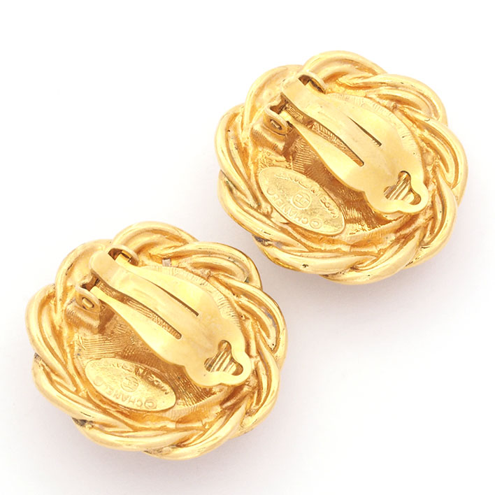 シャネル バロックパール チェーンモチーフフレーム クリップタイプ【イヤリング】