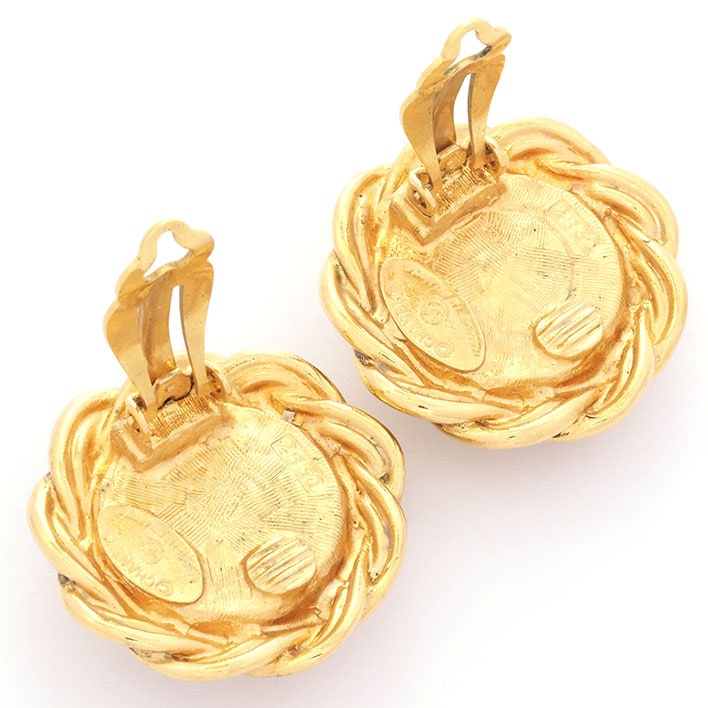 シャネル バロックパール チェーンモチーフフレーム クリップタイプ【イヤリング】