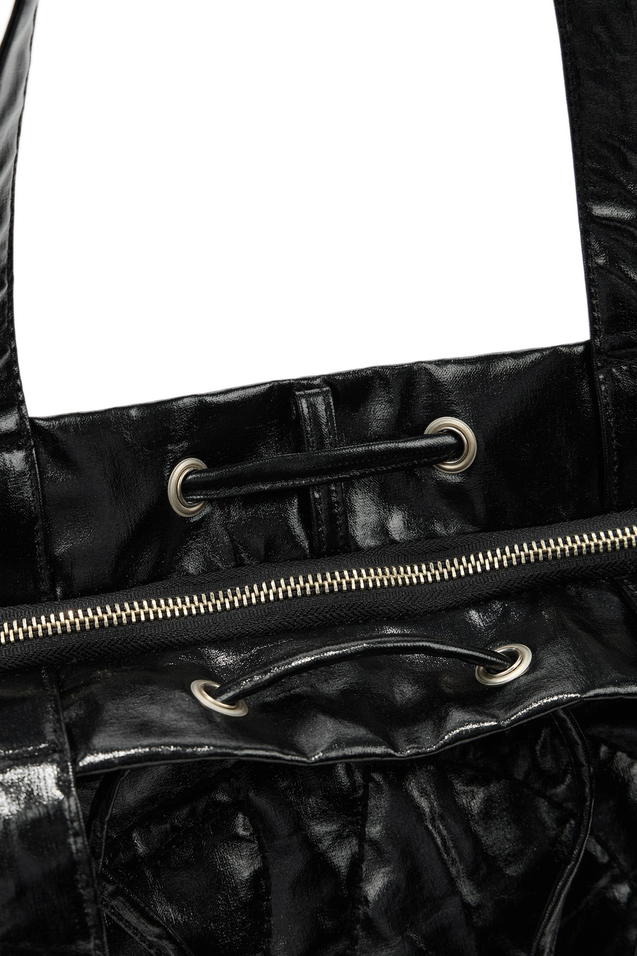 DEINET】 D STITCH PADDING BAG : BLACK