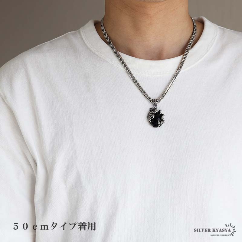 スコーピオン＆ダブル喜平ネックレス [n884-n348-6mm]