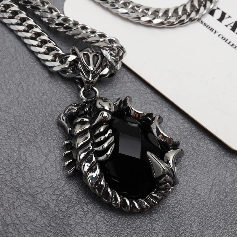 スコーピオン＆ダブル喜平ネックレス [n884-n348-6mm]