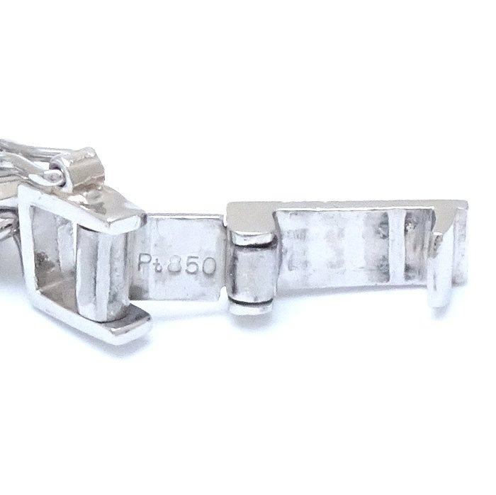 喜平ネックレス Pt850プラチナ 6面 シングル 61cm 61g/75691【中古】