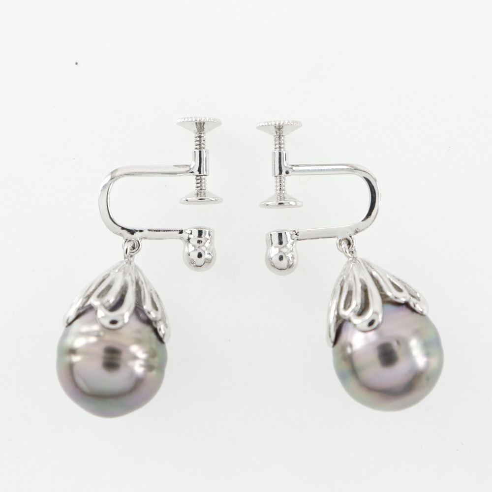 バロックパール イヤリング 真珠 シルバー 約9.4g レディース 中古品 Aランク バロックパール イヤリング 真珠 シルバー 約9.4g レディース 中古品 Aランク