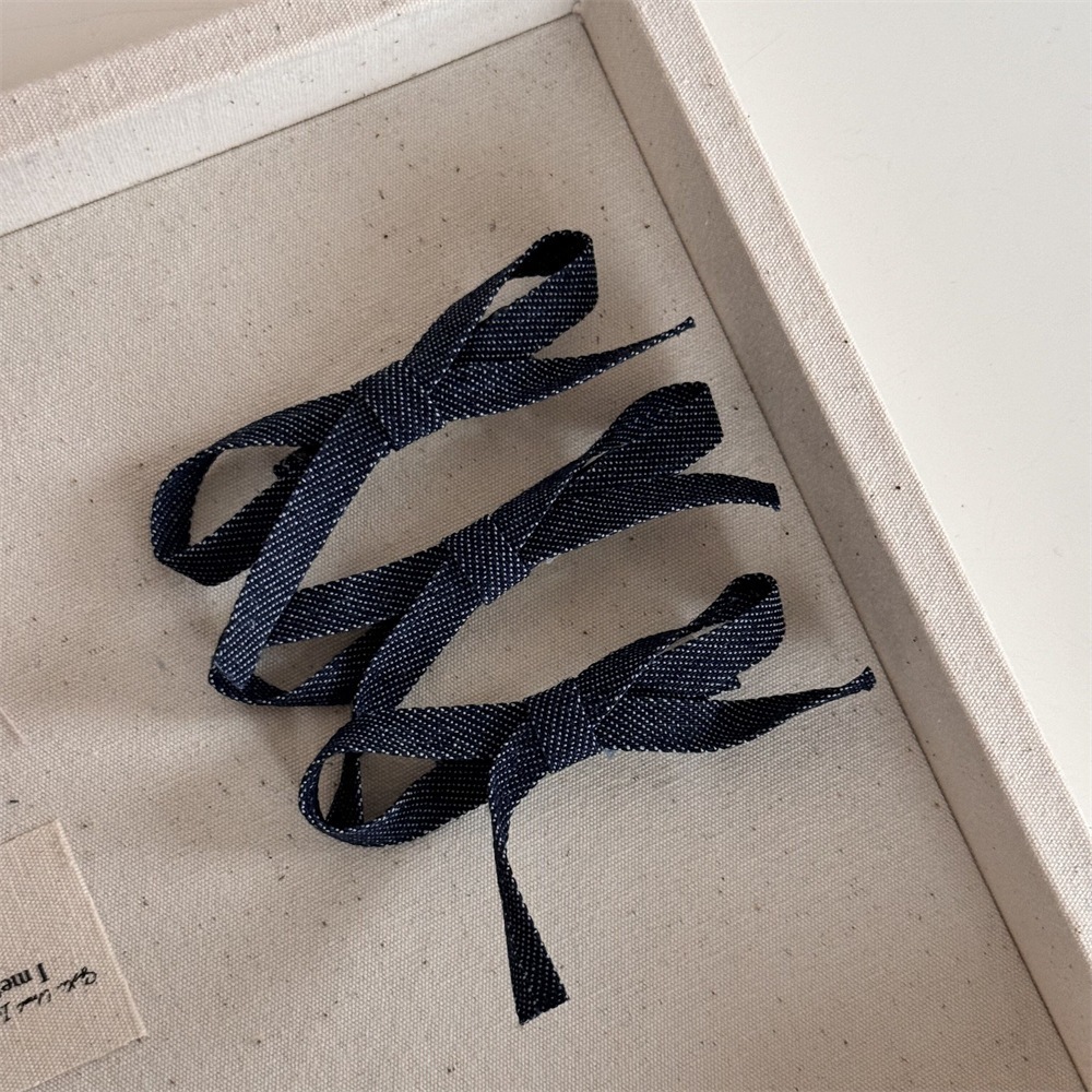 3 ピース デニム スイート シンプル リボン ヘアピン ヘアピン サイド カモノハシ クリップ 新しいファッション前髪クリップ