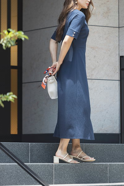 NEW Réonie : パフスリーブワンピース : レディース服 爆買い新作