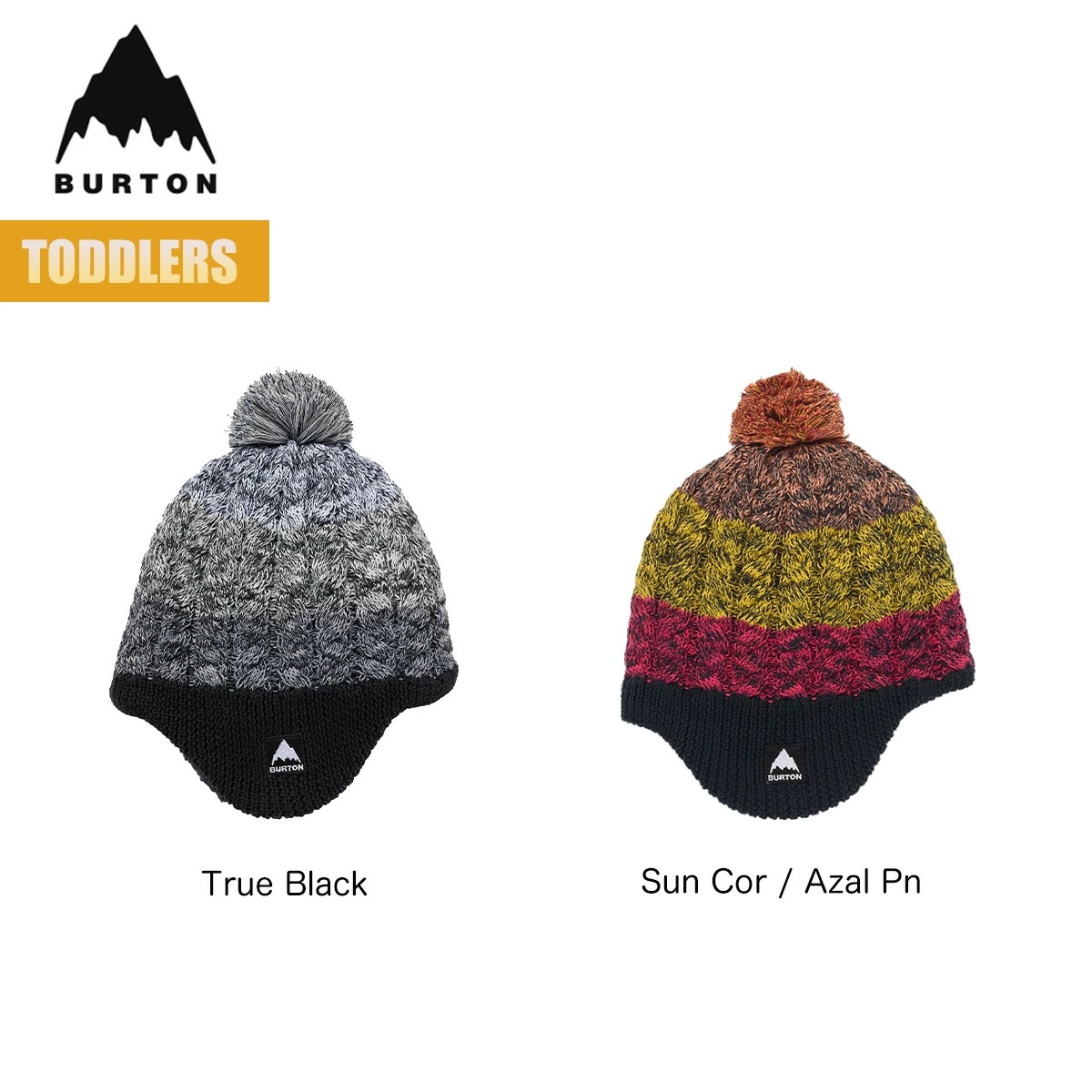 ビーニー ニット帽 キッズ 25-26 トドラー フリースライナー イヤーフラップ W26JP-234631 子供 こども 幼児 ポンポン 折り返し イヤーフリップ フリース 防寒 正規品