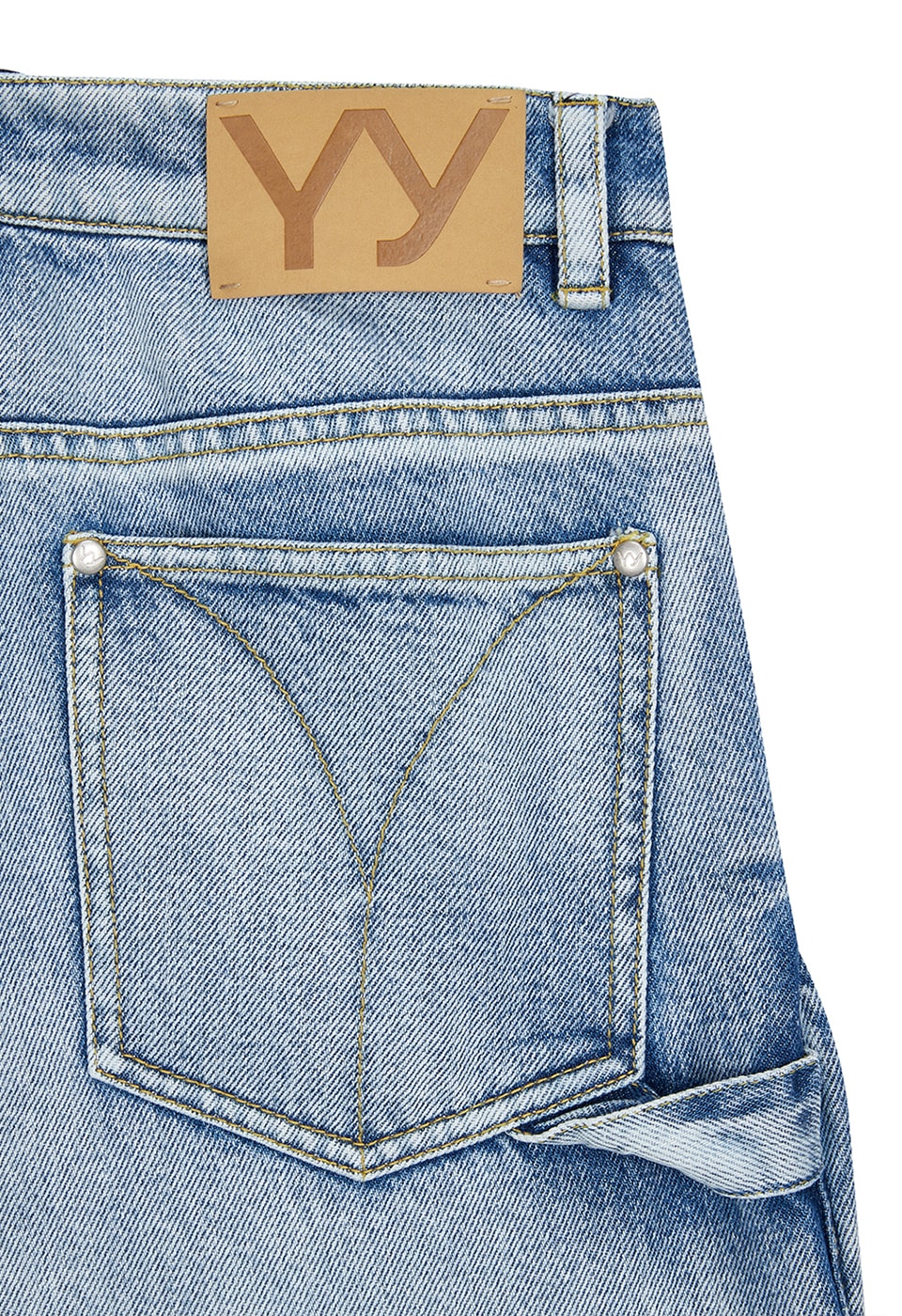 OPEN Yy】 CARGO POCKET JEAN : BLUE