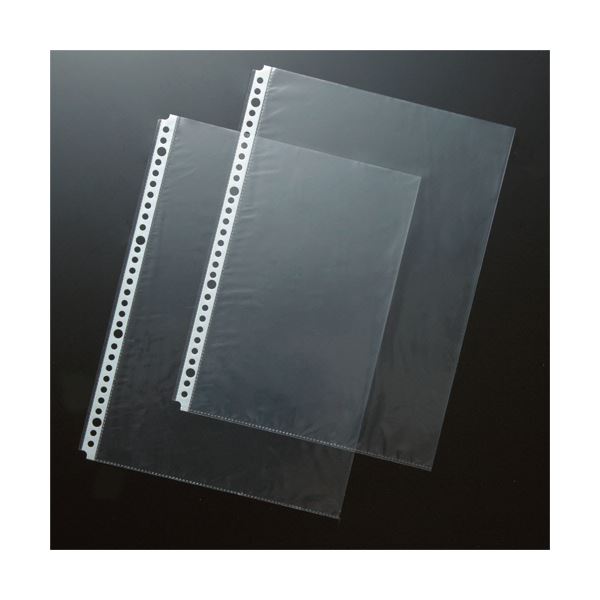 TANOSEE クリアファイル用リフィル A4タテ 2・4・30穴 プレーン仕上げ 1セット（1000枚：100枚×10パック）