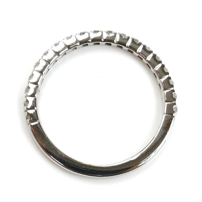 BVLGARI ブルガリ K18WG ホワイトゴールド ハーフエタニティ ダイヤ ローマ アモール リング・指輪 351547 6号 1.6g レディース 中古 美品 BVLGARI ブルガリ K18WG ホワイトゴールド ハーフエタニティ ダイヤ ローマ アモール リング・指輪 351547 6号 1.6g レディース 中古 美品