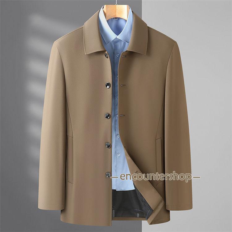 ステンカラー ジャケット メンズ ビジネス ジャケット 無地 アウター カジュアル テーラード 秋服 通勤 秋コーデ【短納期】