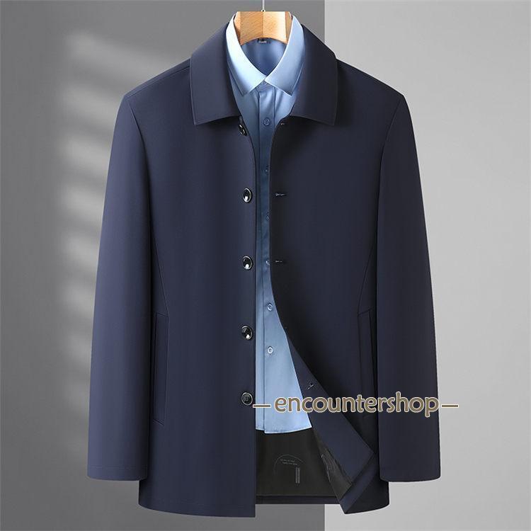 ステンカラー ジャケット メンズ ビジネス ジャケット 無地 アウター カジュアル テーラード 秋服 通勤 秋コーデ【短納期】