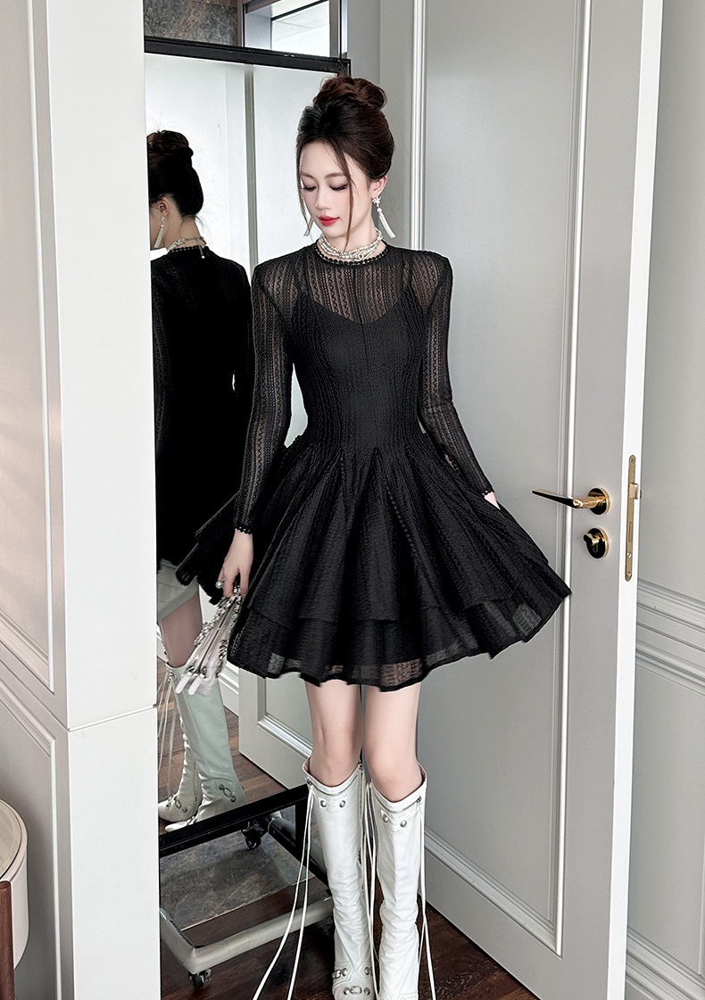 2024新品 ハイウエスト 透かし彫り ショートワンピース ドレス パーティー キャバ 大人 同窓会 披露宴 卒業式 結婚式 演奏会 ウェディング 二次会 メガ割