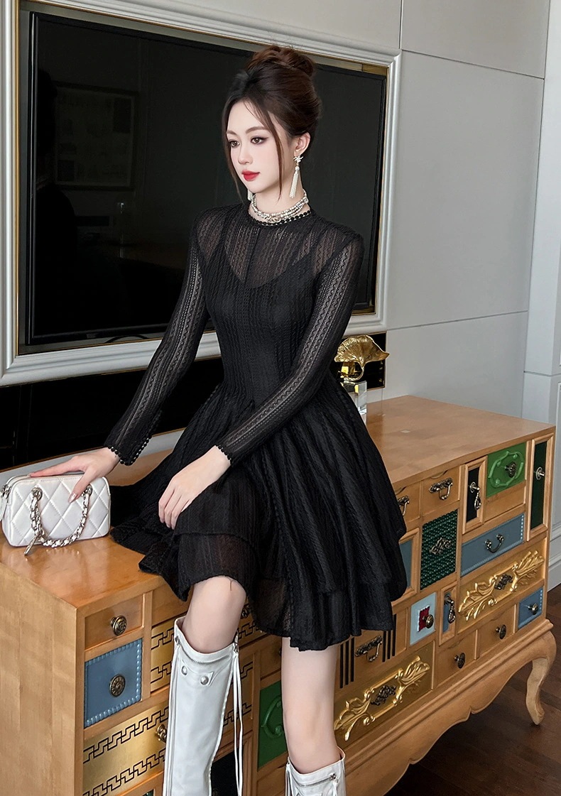 2024新品 ハイウエスト 透かし彫り ショートワンピース ドレス パーティー キャバ 大人 同窓会 披露宴 卒業式 結婚式 演奏会 ウェディング 二次会 メガ割