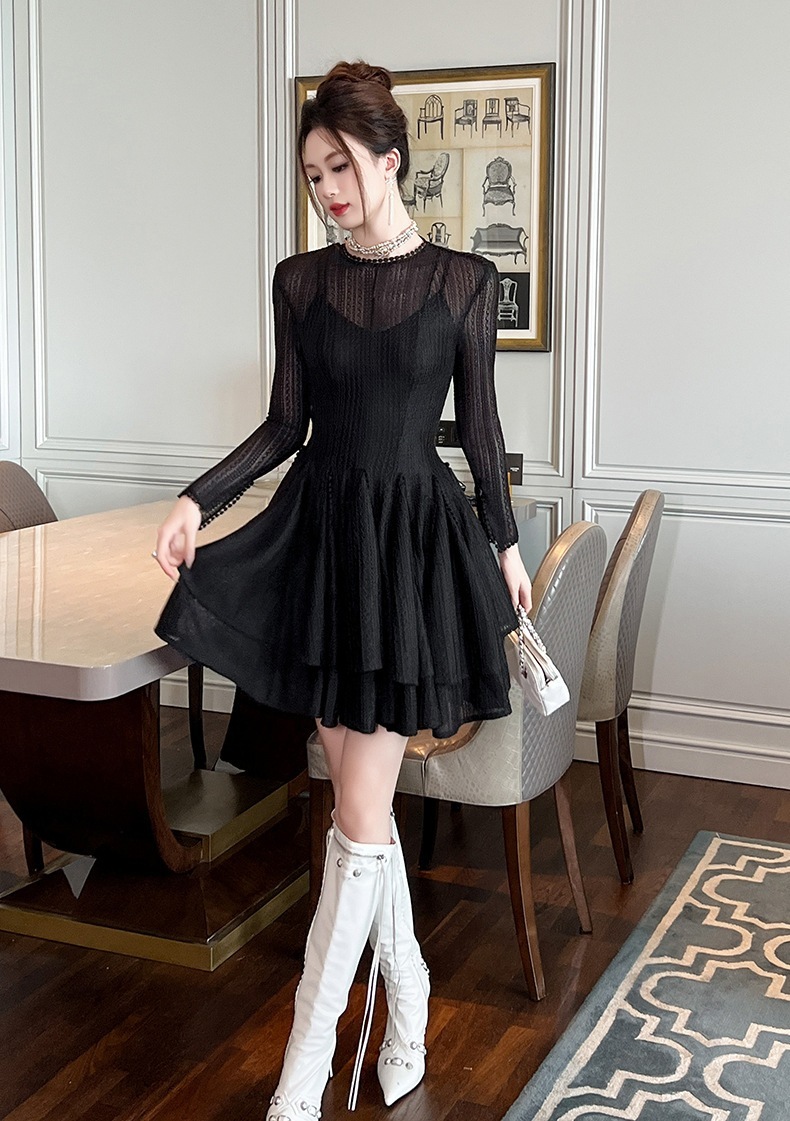 2024新品 ハイウエスト 透かし彫り ショートワンピース ドレス パーティー キャバ 大人 同窓会 披露宴 卒業式 結婚式 演奏会 ウェディング 二次会 メガ割