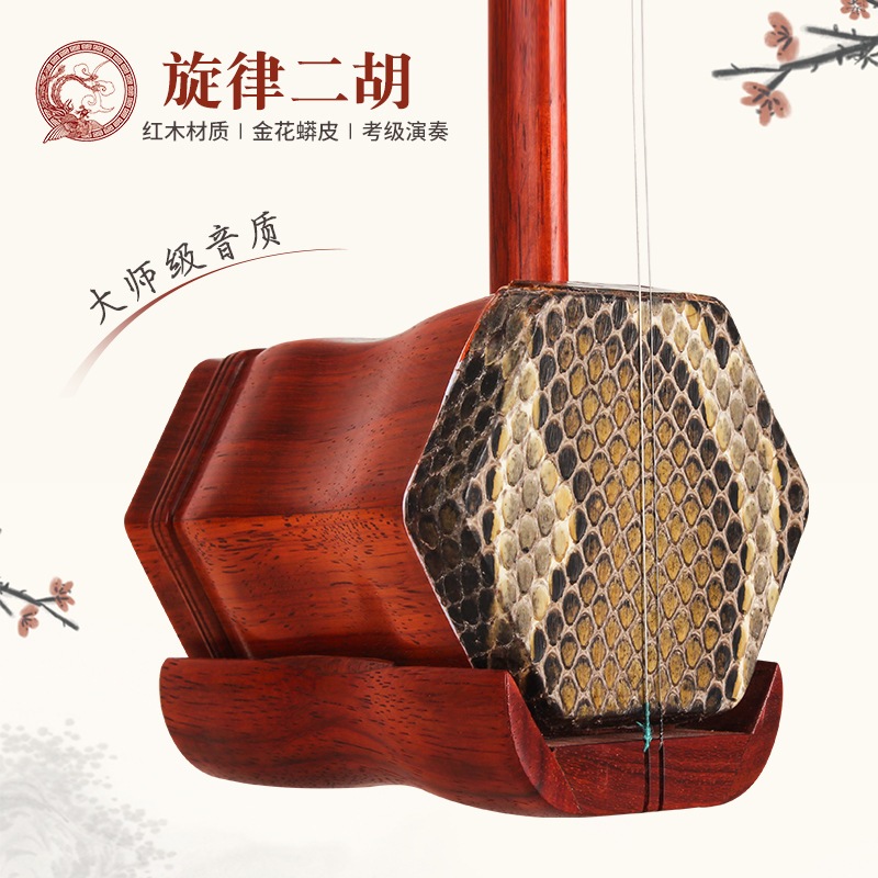 Suzhou Erhu楽器の六角形のローズウッド初心者の子供向けhuqin National楽器mahogany Erhu