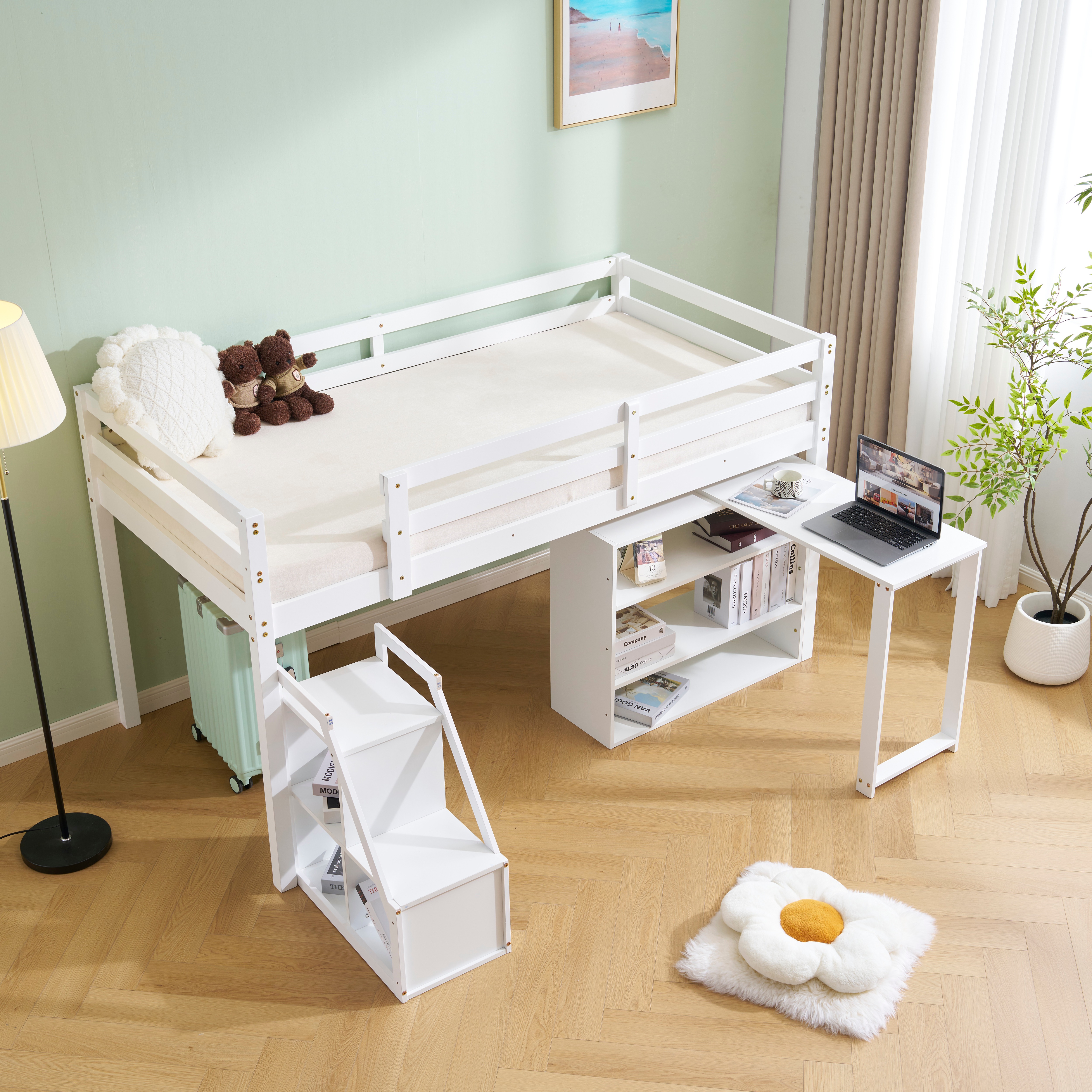 432【新作】システムベッド デスク+収納ラック+階段 システムデスクベッド 学習机 ロータイプ 高さ115cm すのこ シングル 本棚 収納 ブックシェルフ ロフトベッド システムベッド 子供ベッド 432【新作】システムベッド デスク+収納ラック+階段 システムデスクベッド 学習机 ロータイプ 高さ115cm すのこ シングル 本棚 収納 ブックシェルフ ロフトベッド システムベッド 子供ベッド
