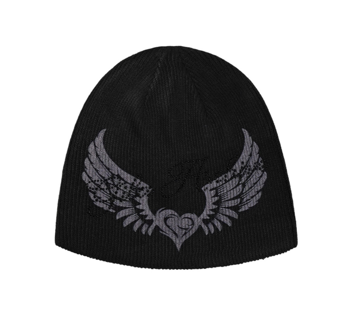 【GILA ARCHIVE】CRYSTAL WING BEANIE / 追跡付 Gila Archive ) CRYSTAL WING BEANIE ニット帽 ビニー ニット帽
