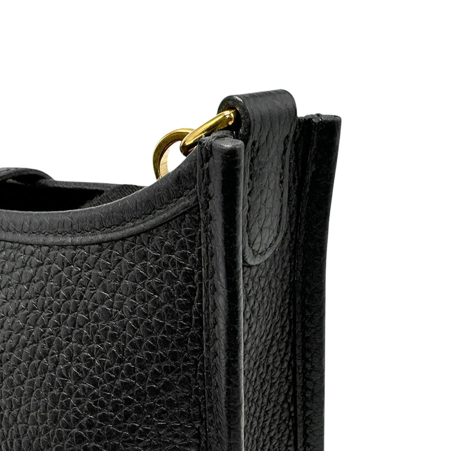 エルメス HERMES 斜め掛けショルダーバッグ エヴリンアマゾン TPM トリヨンクレマンス ブラック ゴールド レディース z3010
