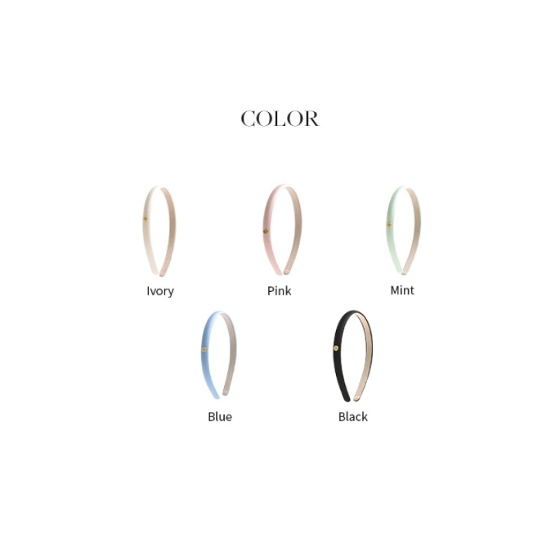 HAS製作 3日 HA030 Slim basic hairband ivory o HAS製作 3日 HA030 Slim basic hairband ivory o