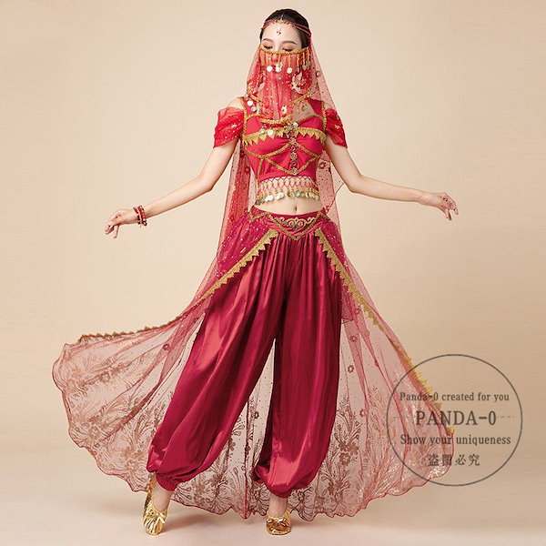 Qoo10] インド舞踊演出服女ジャスミン姫高級服飾異
