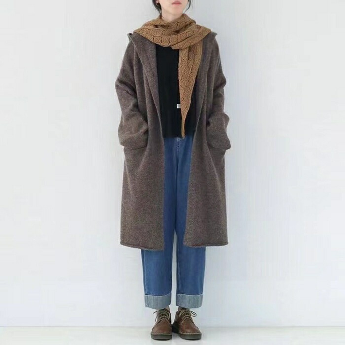 【即納】ロング カーディガン レディース フード付き ニットカーディガン 厚手 春 秋 冬 コーディガン コート ロング丈 セーター ロングニット ルーズ リブ 長袖 羽織り 畦編み アウター 女らし 【即納】ロング カーディガン レディース フード付き ニットカーディガン 厚手 春 秋 冬 コーディガン コート ロング丈 セーター ロングニット ルーズ リブ 長袖 羽織り 畦編み アウター 女らし