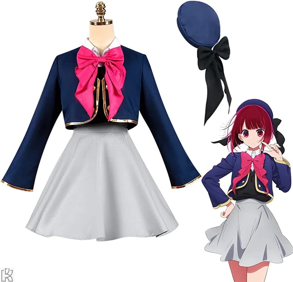 wusuobic[迅速な出荷]星野アイ 有馬かな アクア ルビーコスプレ衣装 ワンビース 制服 JK制服 推しの子周辺コスプレ 仮装 変装 同人服 ウィッグ付ぎ アニメ キャラクター コスチューム 撮