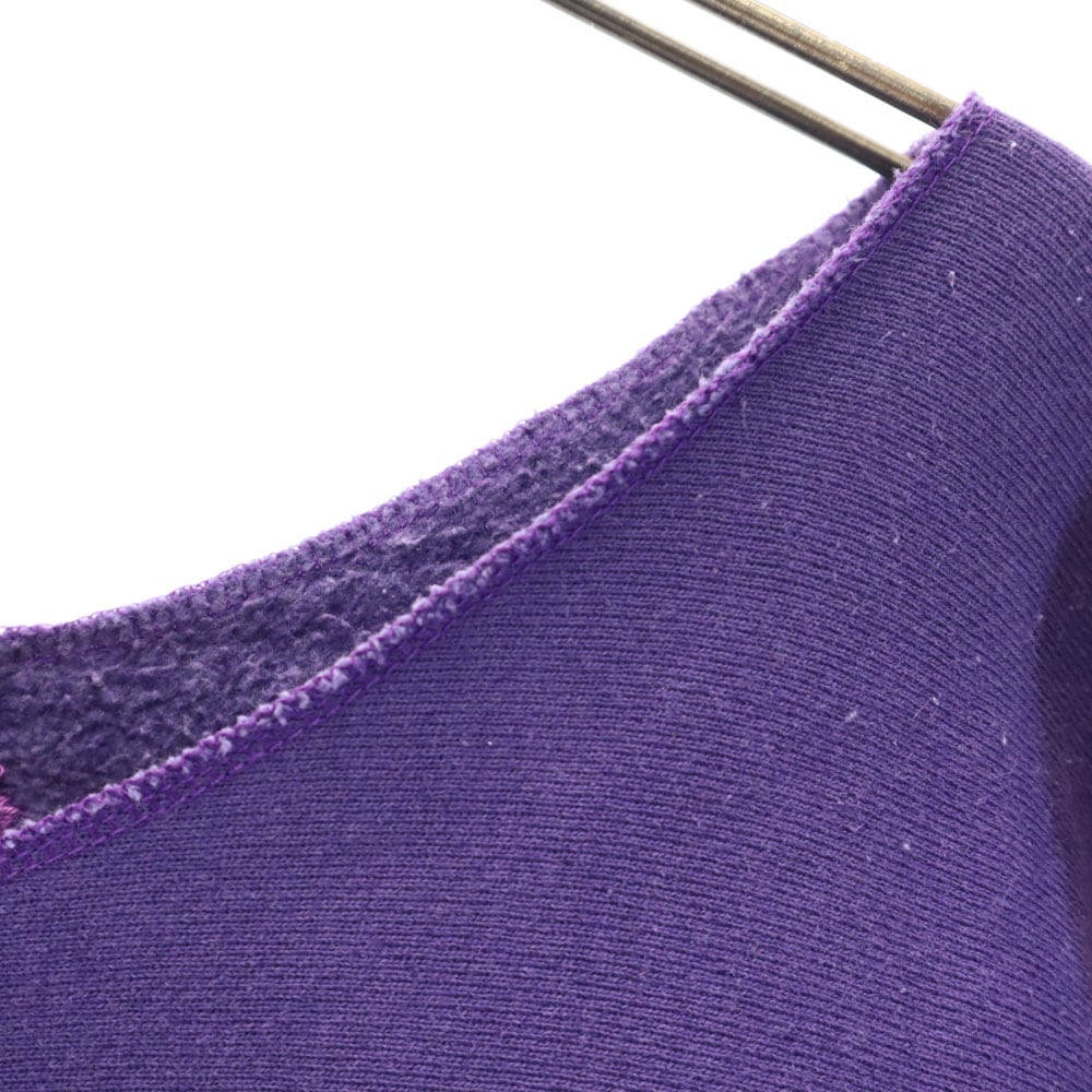 90s オールド 刺繍タグ 7分袖 リバースウィーブ スウェット トレーナー M パープル レディース 90s オールド 刺繍タグ 7分袖 リバースウィーブ スウェット トレーナー M パープル レディース