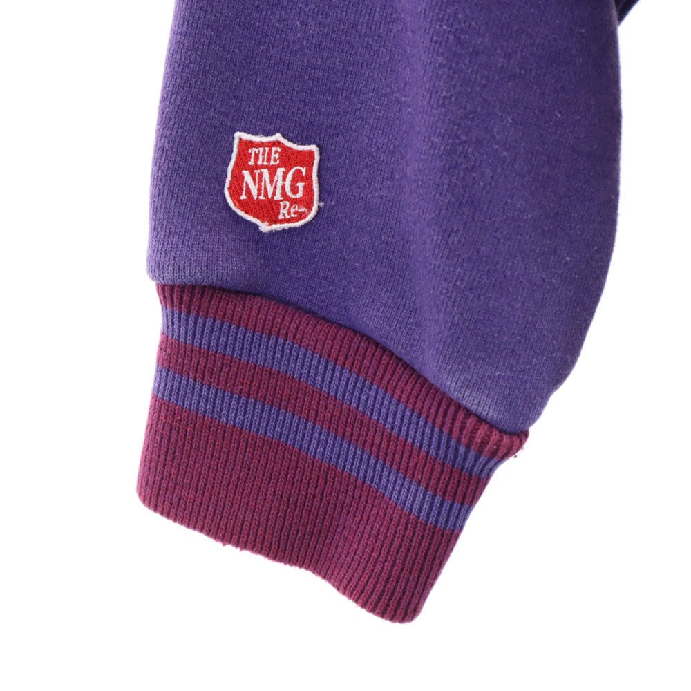 90s オールド 刺繍タグ 7分袖 リバースウィーブ スウェット トレーナー M パープル レディース 90s オールド 刺繍タグ 7分袖 リバースウィーブ スウェット トレーナー M パープル レディース