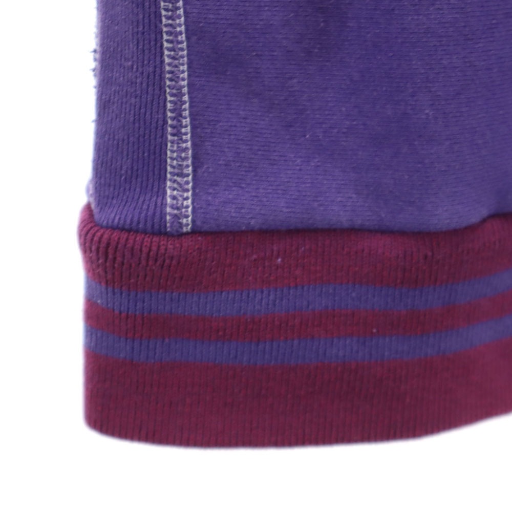 90s オールド 刺繍タグ 7分袖 リバースウィーブ スウェット トレーナー M パープル レディース 90s オールド 刺繍タグ 7分袖 リバースウィーブ スウェット トレーナー M パープル レディース