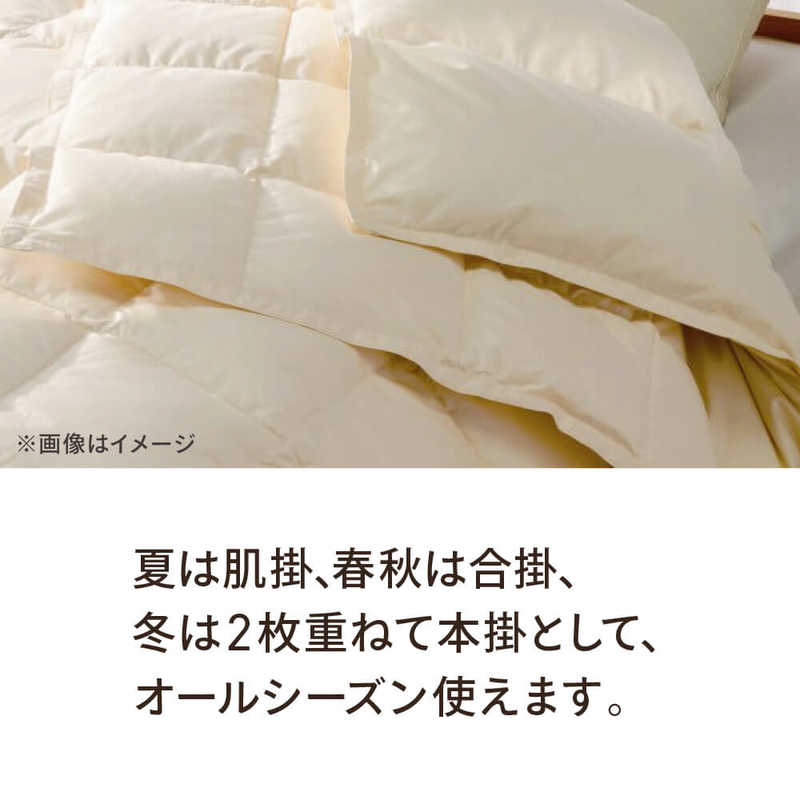 生羽工房　ホワイトグース95% 本掛け羽毛布団　キングロング　230×230 生毛工房 高品質ホワイトグースダウン95％ 生毛(うもう)ふとん
