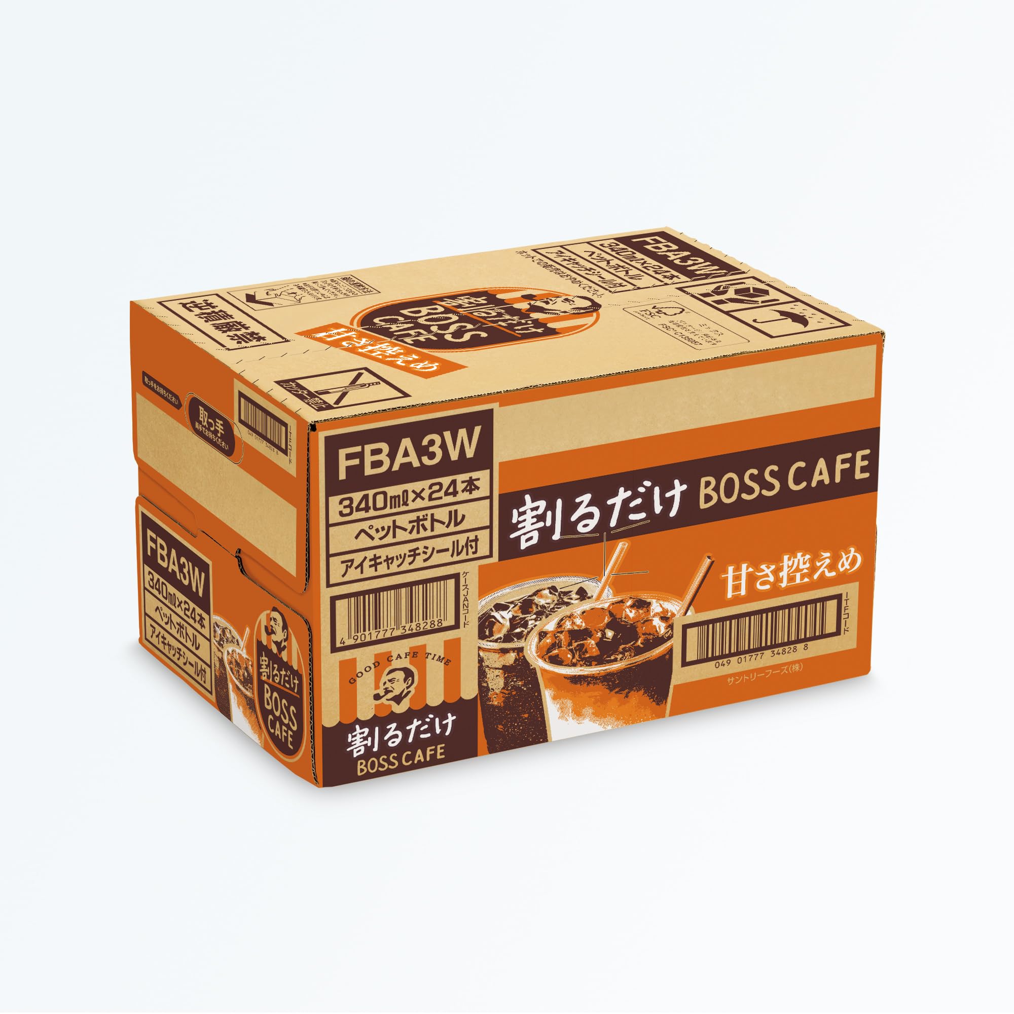 サントリー 割るだけボスカフェ 甘さ控えめ 濃縮 液体 コーヒー 340ml ×24本