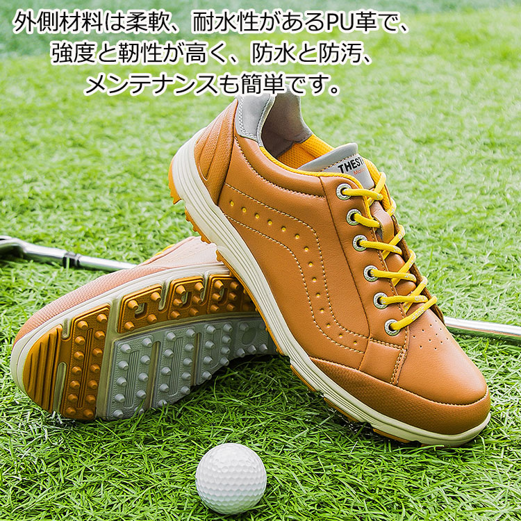 超特価ゴルフシューズ メンズ 大きいサイズ おしゃれ 28cm スニーカー 動きやすい 登山靴 メンズ コース 通気 耐久 耐滑 練習場 ビジネス運動 誕生日プレゼント 父 父の日 退職祝い プロ 敬_2