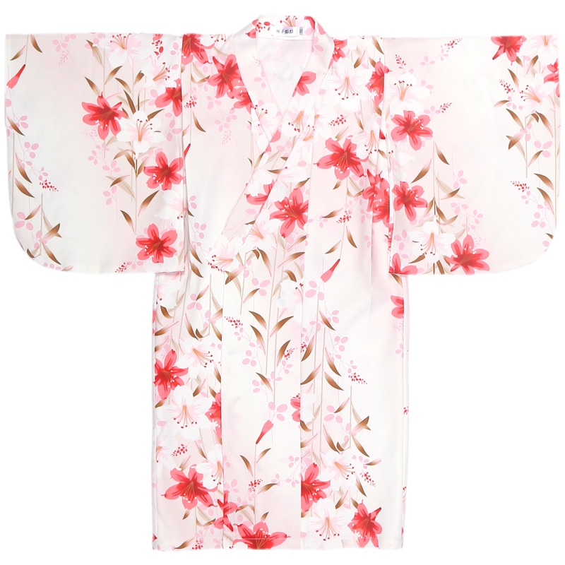 オレンジドット子供着物 浴衣 女の子ドレス 衣装 中国風 小百合 春